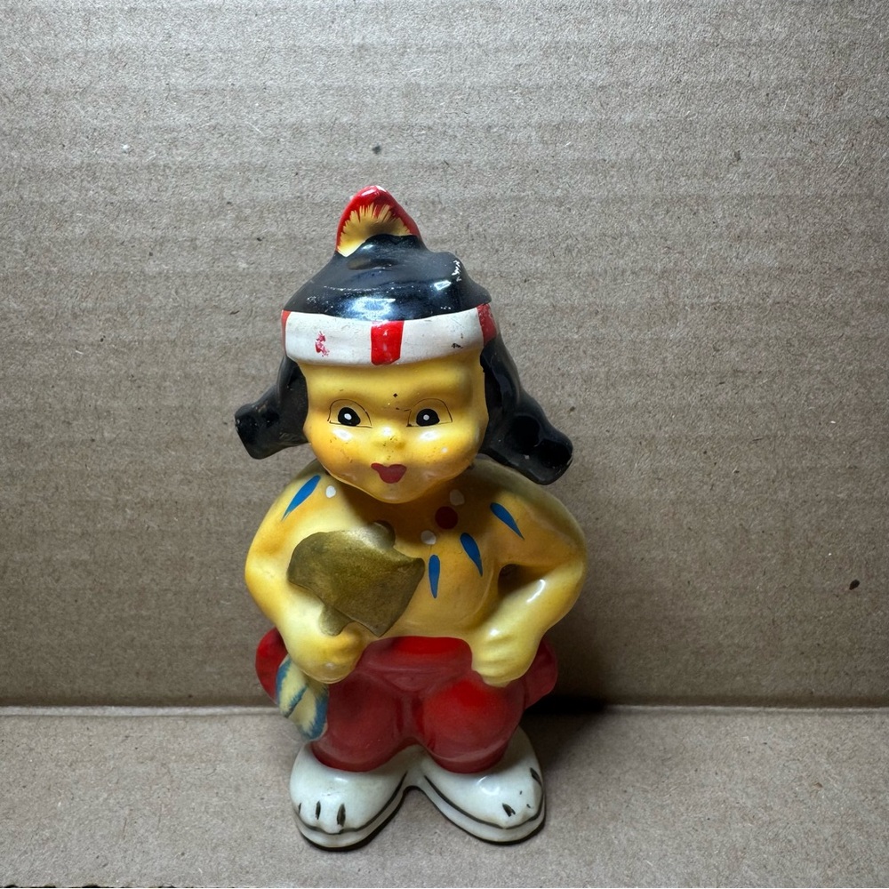 VTG Enesco Japan Native American Figurine MCM Painted Southwestern Collectible